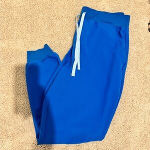 Figs High Waisted Zamora Jogger Scrub Pants - Royal Blue